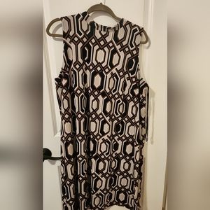 INC Mod Geometric 70's Look Dress 2x NWT